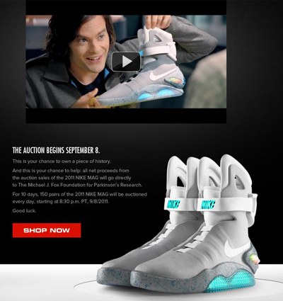 zapatillas de volver al futuro nike chile Nike subasta las míticas zapatillas de la película “Volver al Futuro ...